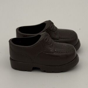 Mattel Ken Brown Chunky Loafers Shoes Fashion Avenue Boy Doll Shoes Vintage